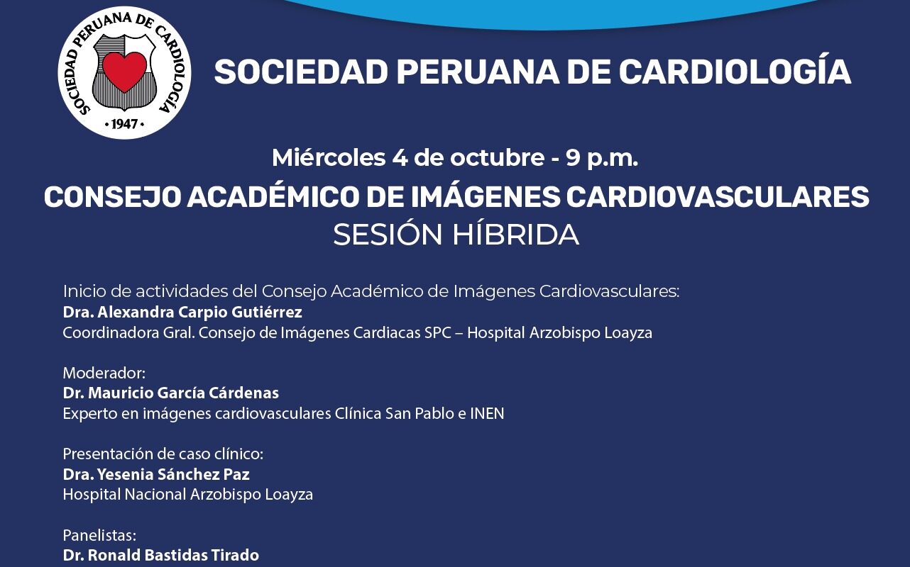 CONSEJO ACADÉMICO DE IMAGENES CARDIOVASCULARES SESIÓN HIBDRIDA