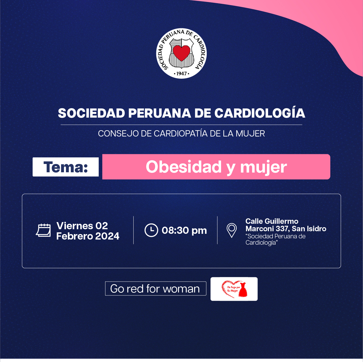 Obesidad y mujer (Go red for woman)