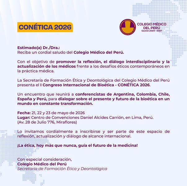 I Congreso Internacional de Bioética CMP